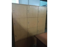 Thanh Lý Tủ Locker Gỗ 12 Ngăn Cũ